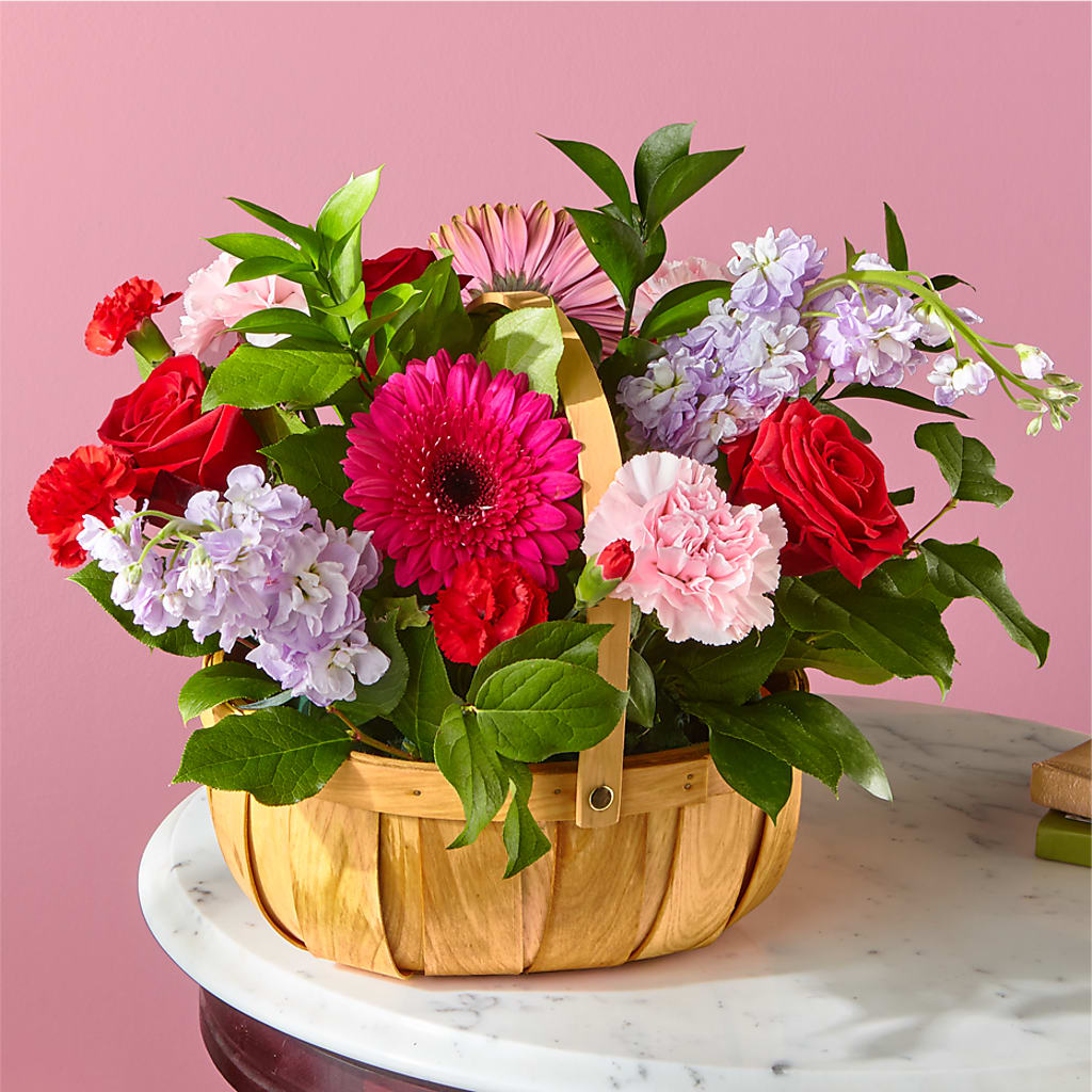 Pink Picnic Basket – FLOWER'S SAGE, Doral FL