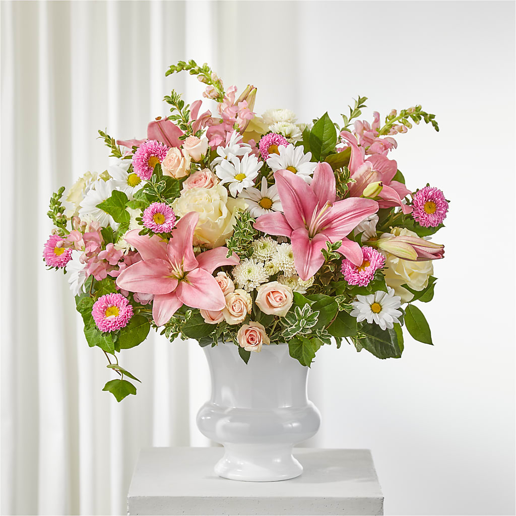 Empathetic Blooms Urn Arrangement – FLOWER'S SAGE, Doral FL
