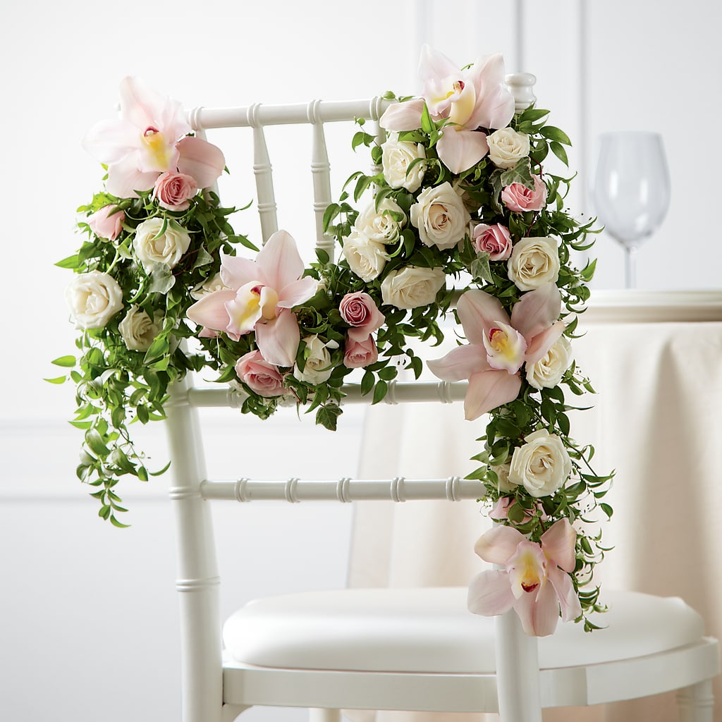 Orchid Rose Chair Décor – FLOWER'S SAGE, Doral FL