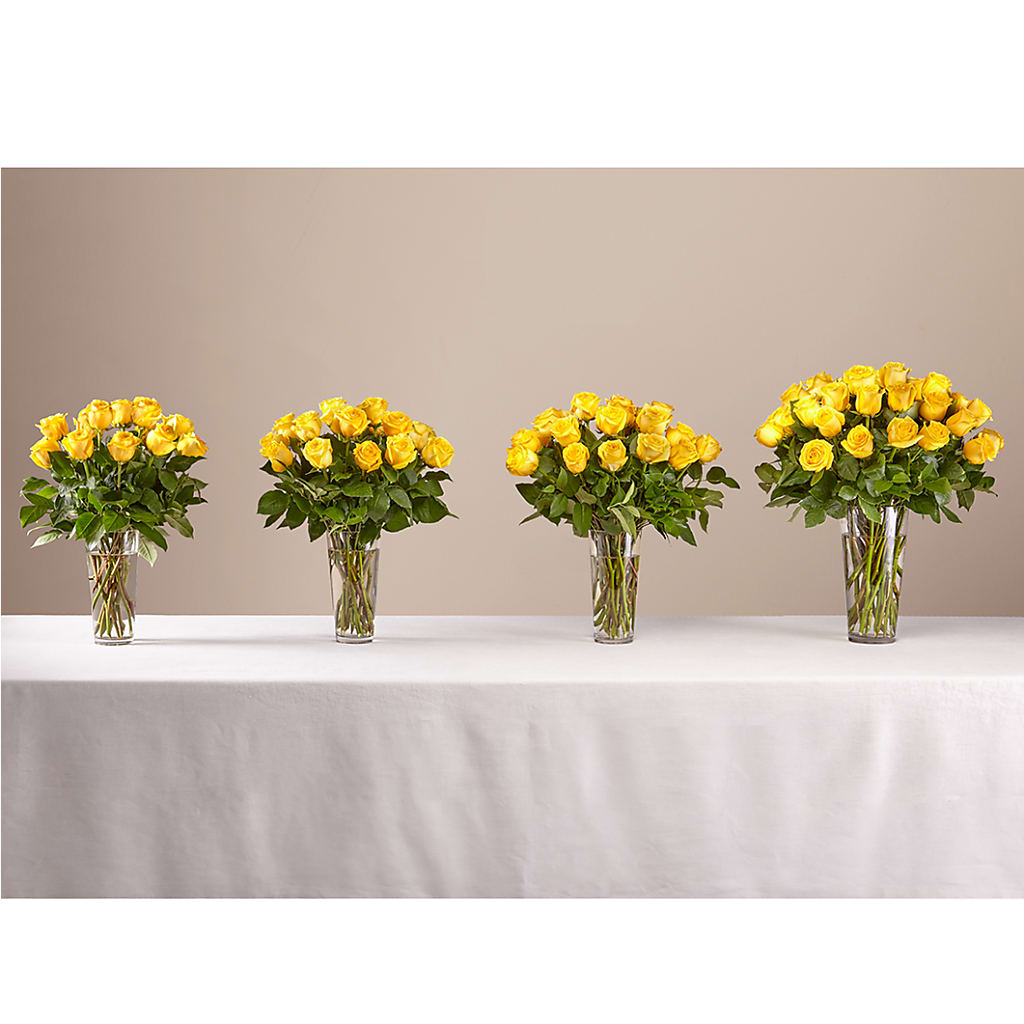Long Stem Yellow Rose Bouquet – FLOWER'S SAGE, Doral FL
