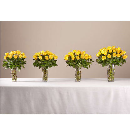 Long Stem Yellow Rose Bouquet – FLOWER'S SAGE, Doral FL