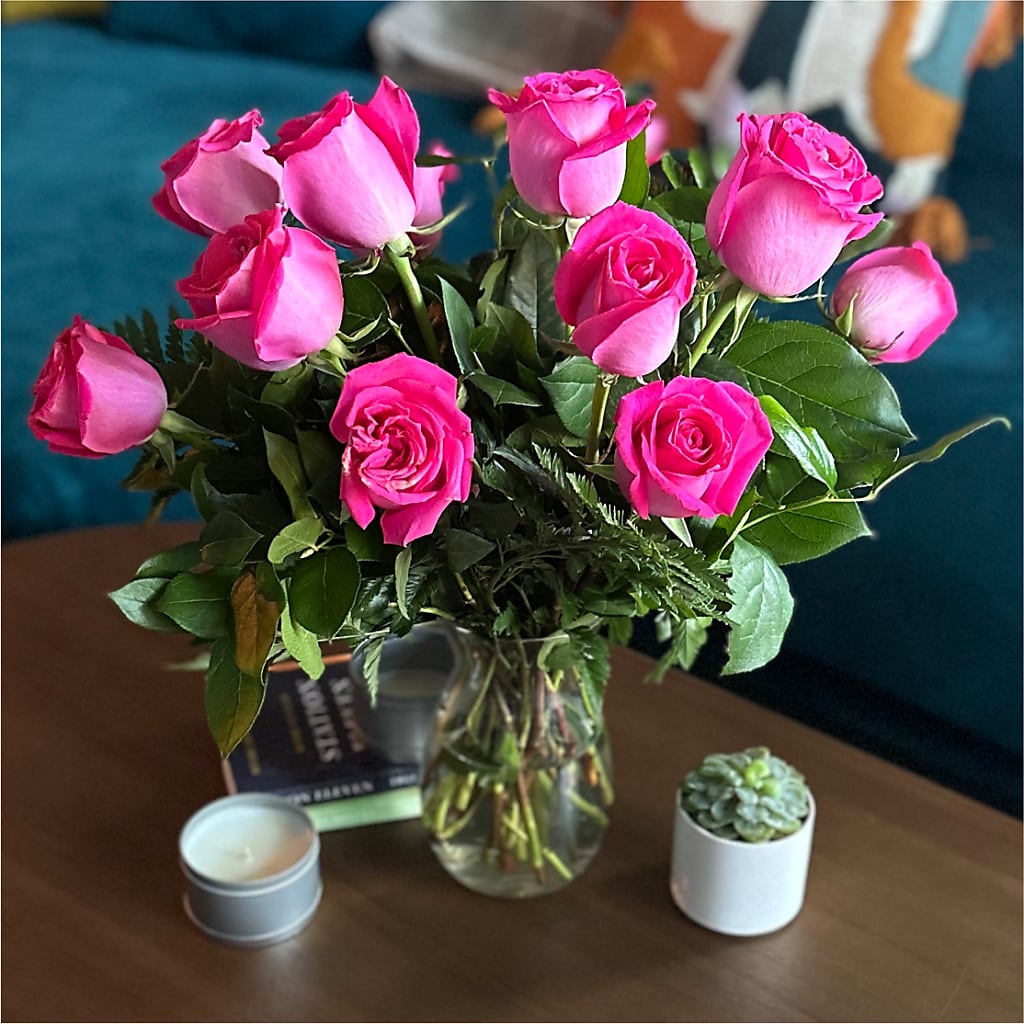 Long Stem Pink Rose Bouquet – FLOWER'S SAGE, Doral FL