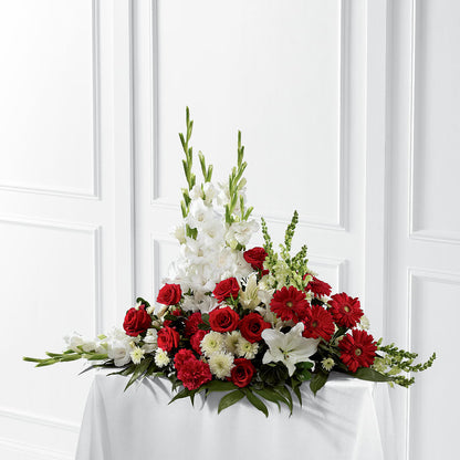 Crimson & White Arrangement – FLOWER'S SAGE, Doral FL