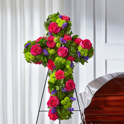 Tribute Rose Floral Cross – FLOWER'S SAGE, Doral FL