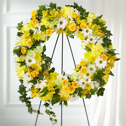 Golden Remembrance Wreath – FLOWER'S SAGE, Doral FL