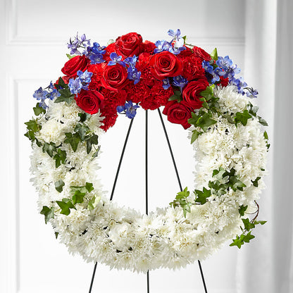 Patriotic Passion Wreath – FLOWER'S SAGE, Doral FL