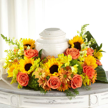 Faithful Sunflower Cremation Adornment – FLOWER'S SAGE, Doral FL