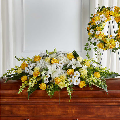 Golden Harmony Casket Spray – FLOWER'S SAGE, Doral FL