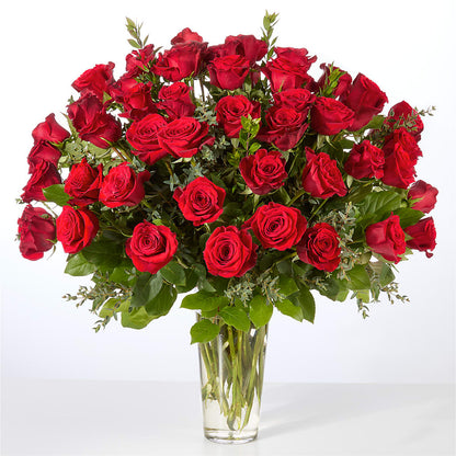 Forever Yours Fifty Stem Red Rose Bouquet – FLOWER'S SAGE, Doral FL