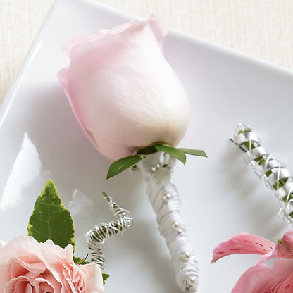 Pink Rose Boutonniere – FLOWER'S SAGE, Doral FL
