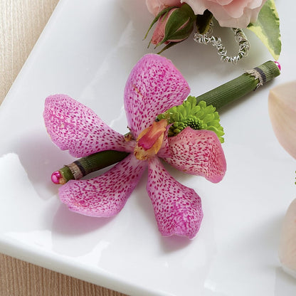 Pink Mokara Boutonniere – FLOWER'S SAGE, Doral FL