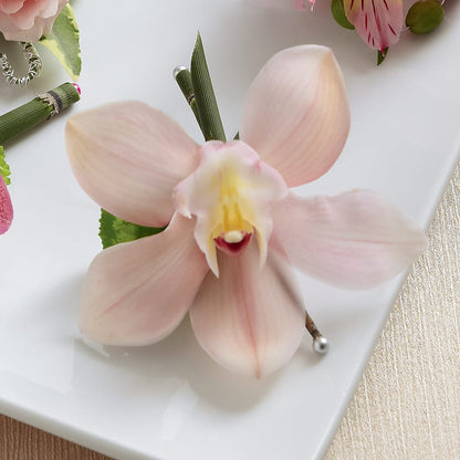 Pink Cymbidium Boutonniere – FLOWER'S SAGE, Doral FL