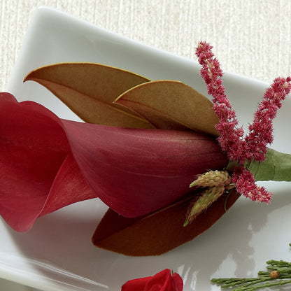 Red Calla Boutonniere – FLOWER'S SAGE, Doral FL