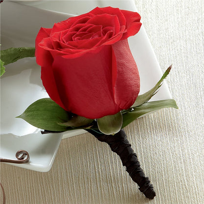 Red Rose Boutonniere – FLOWER'S SAGE, Doral FL