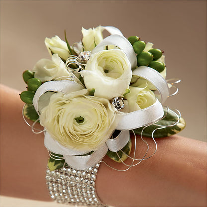 White Wedding Corsage – FLOWER'S SAGE, Doral FL